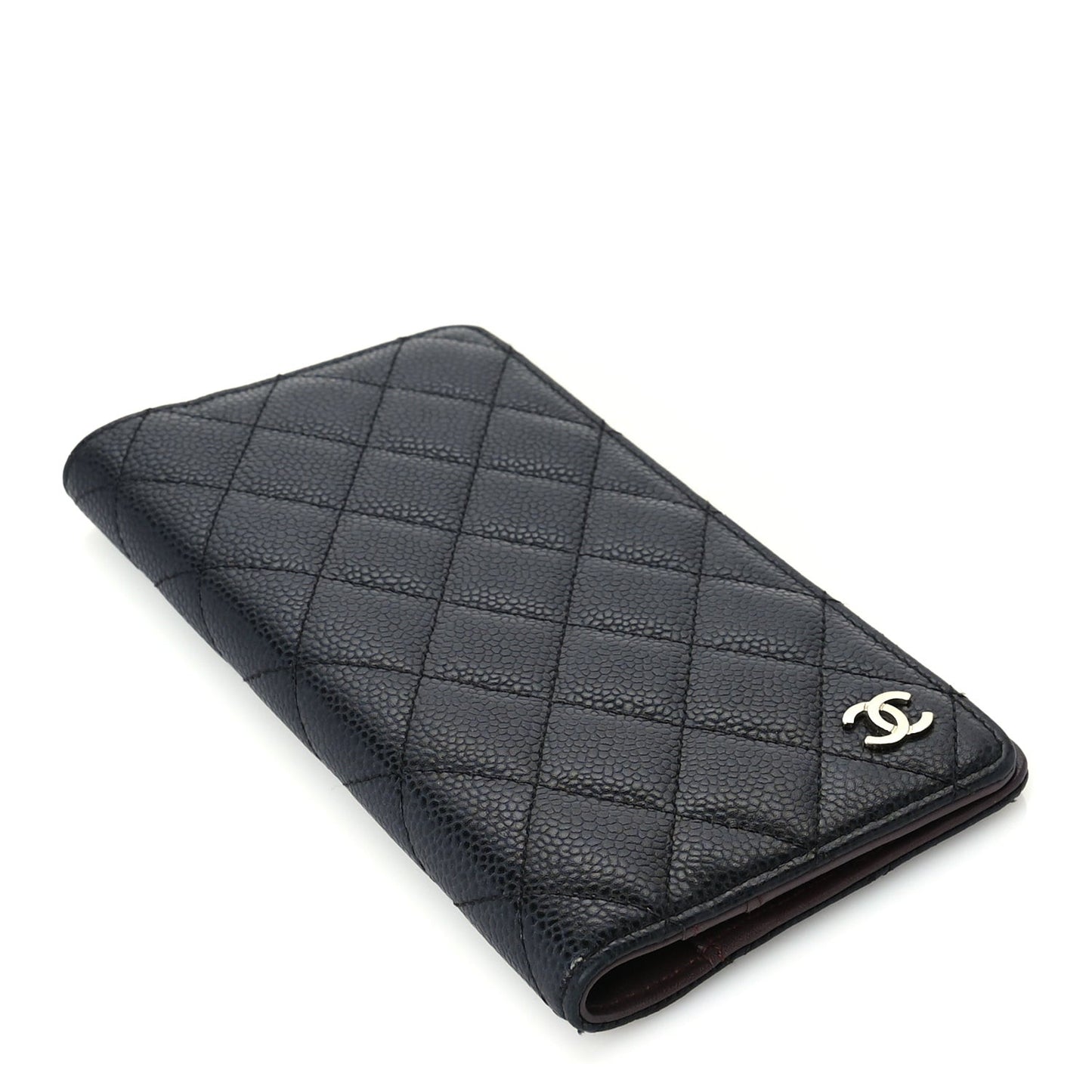 Caviar Quilted Medium Agenda Cover  Black