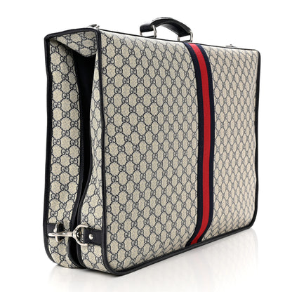 Gucci GG Supreme Monogram Web Savoy Garment Bag Beige Blue 2 of 9