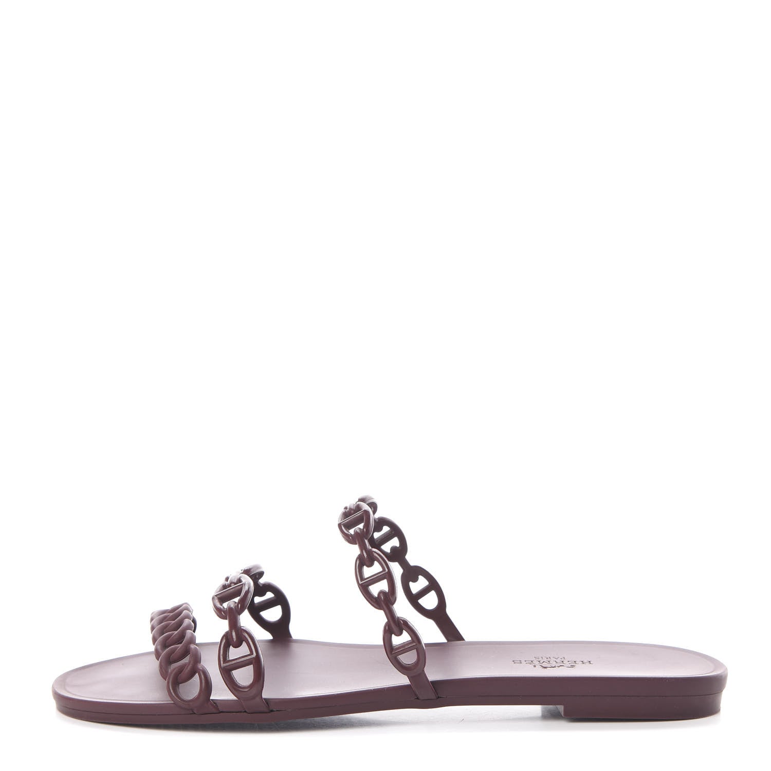 Hermes TPU Rivage Sandals 38 Bordeaux 1 of 10