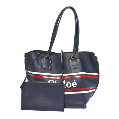 Chloe Smooth Calfskin Medium Vick Tote Full Blue 2 of 10