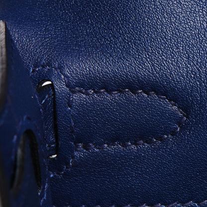 Hermes Swift Kelly Cut Clutch Pochette Bleu De Malte 15 of 17