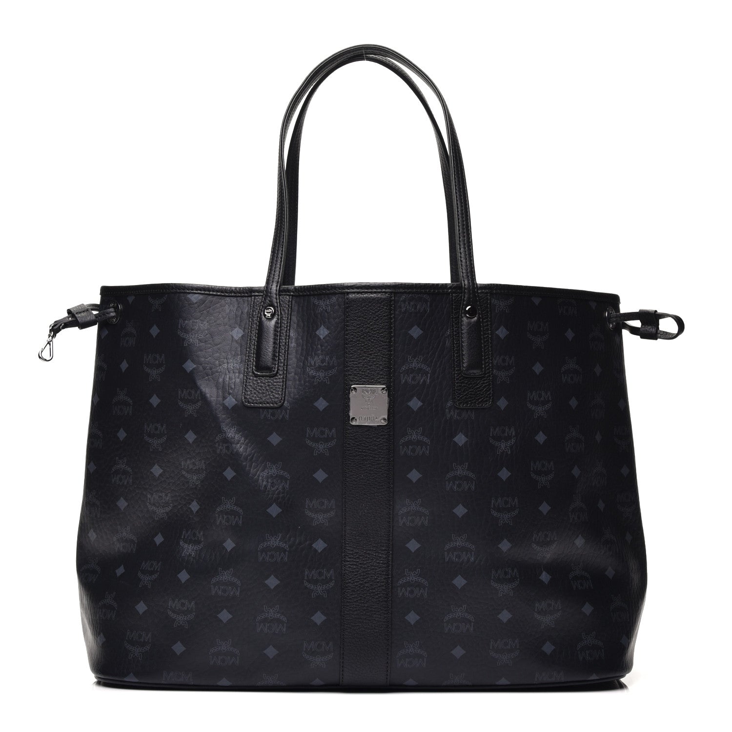 MCM Visetos Large Liz Reversible Shopper Tote Black 1 of 16
