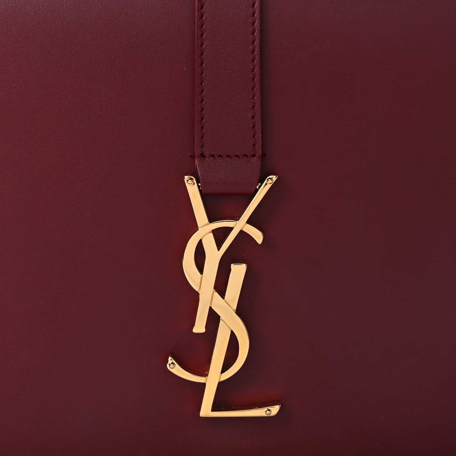 Saint Laurent Calfskin Medium Classic Monogram Universite Bag  Oxblood 6 of 8