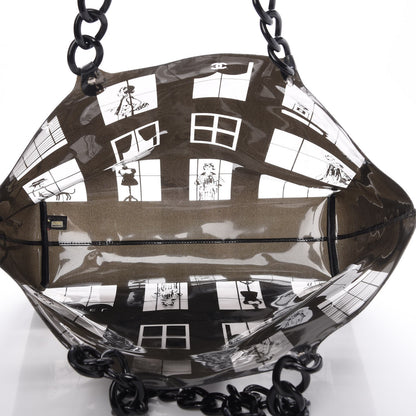 Chanel Vinyl Coco Window Tote Black 5 of 11