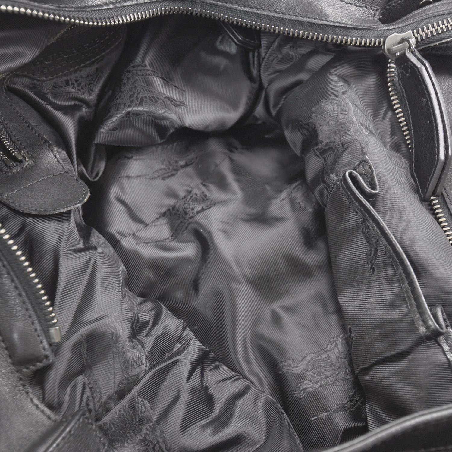 Burberry Leather Ruched Ribbon Tote Black 6 of 10