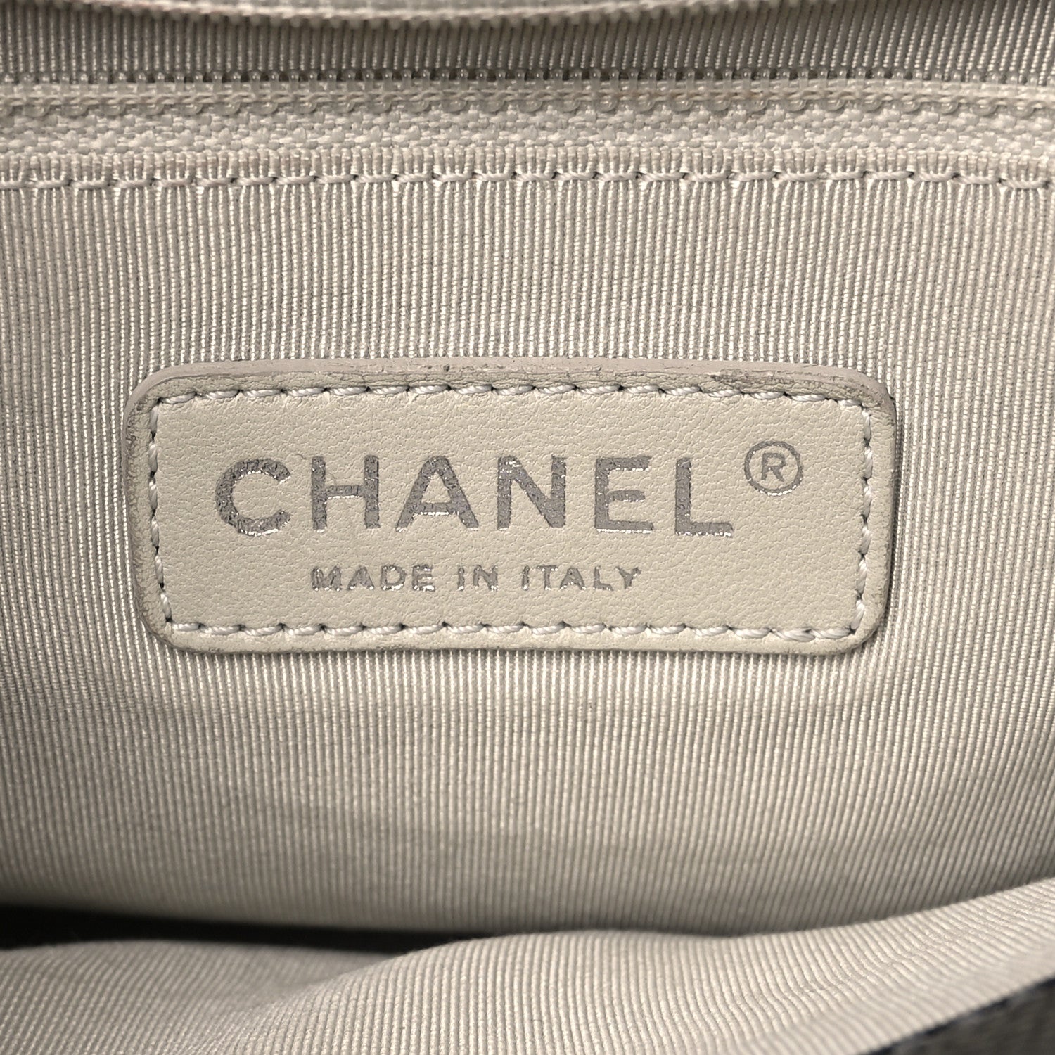 Chanel Metallic Caviar Quilted CC Tote Dark Silver 6 of 15