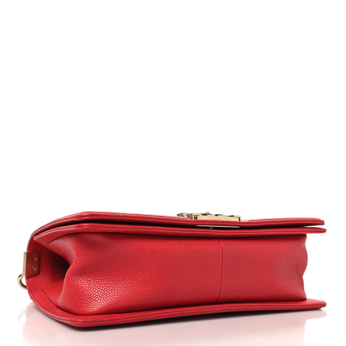 Caviar Quilted Medium Boy Flap Light Red