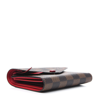 Louis Vuitton Damier Ebene Victorine Wallet Red 3 of 12