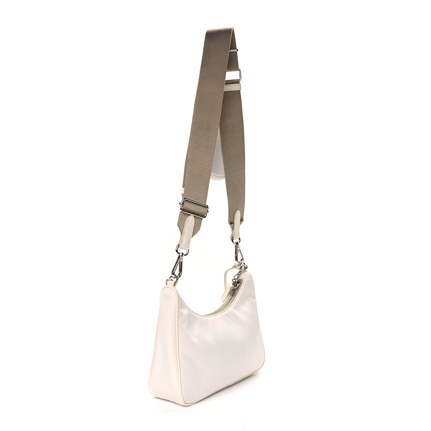 Prada Nylon Re-Edition 2005 Shoulder Bag White 2 of 8