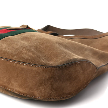 Gucci Suede Cudu Web Large Jackie Hobo Marron Glace 9 of 9