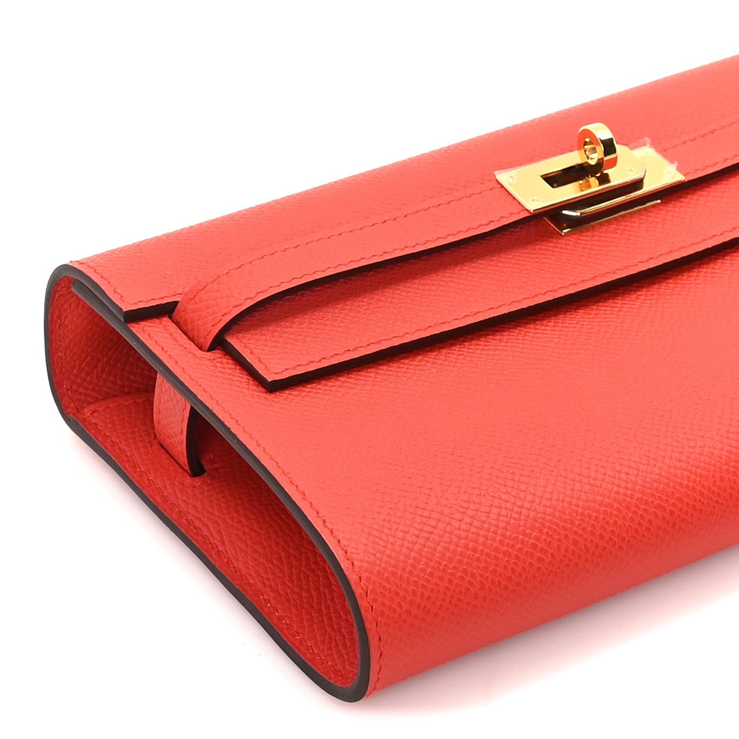 Hermes Epsom Kelly Wallet To Go Orange Field 7 of 8