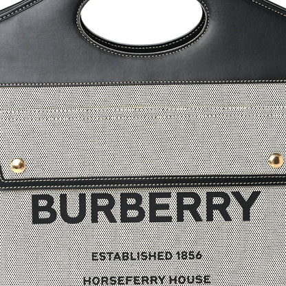 Burberry Canvas Smooth Calfskin Two Tone Small Pocket Bag  Black 6 of 8