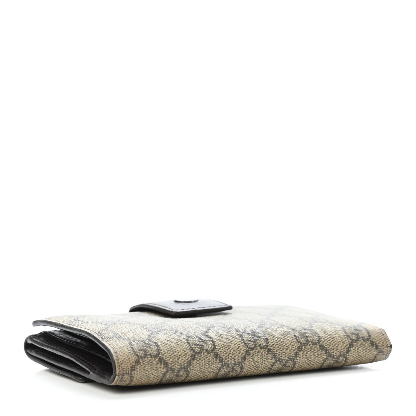 GG Supreme Monogram Continental Flap Wallet Dark Brown
