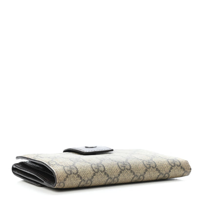 Gucci GG Supreme Monogram Continental Flap Wallet Dark Brown 3 of 4