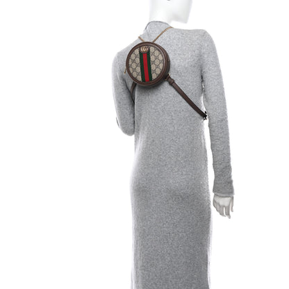 Gucci GG Supreme Monogram Web Mini Ophidia Round Backpack Brown 2 of 12