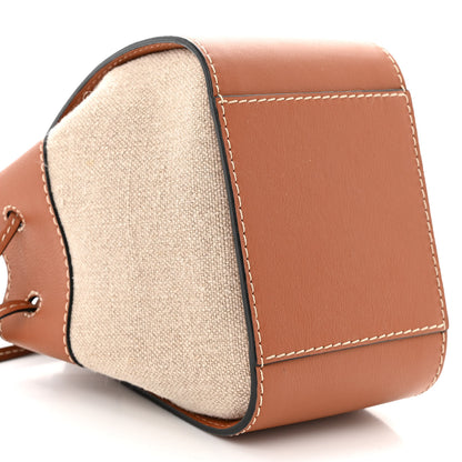 Loewe Calfskin Canvas Mini Hammock Shoulder Bag Natural Tan 9 of 10
