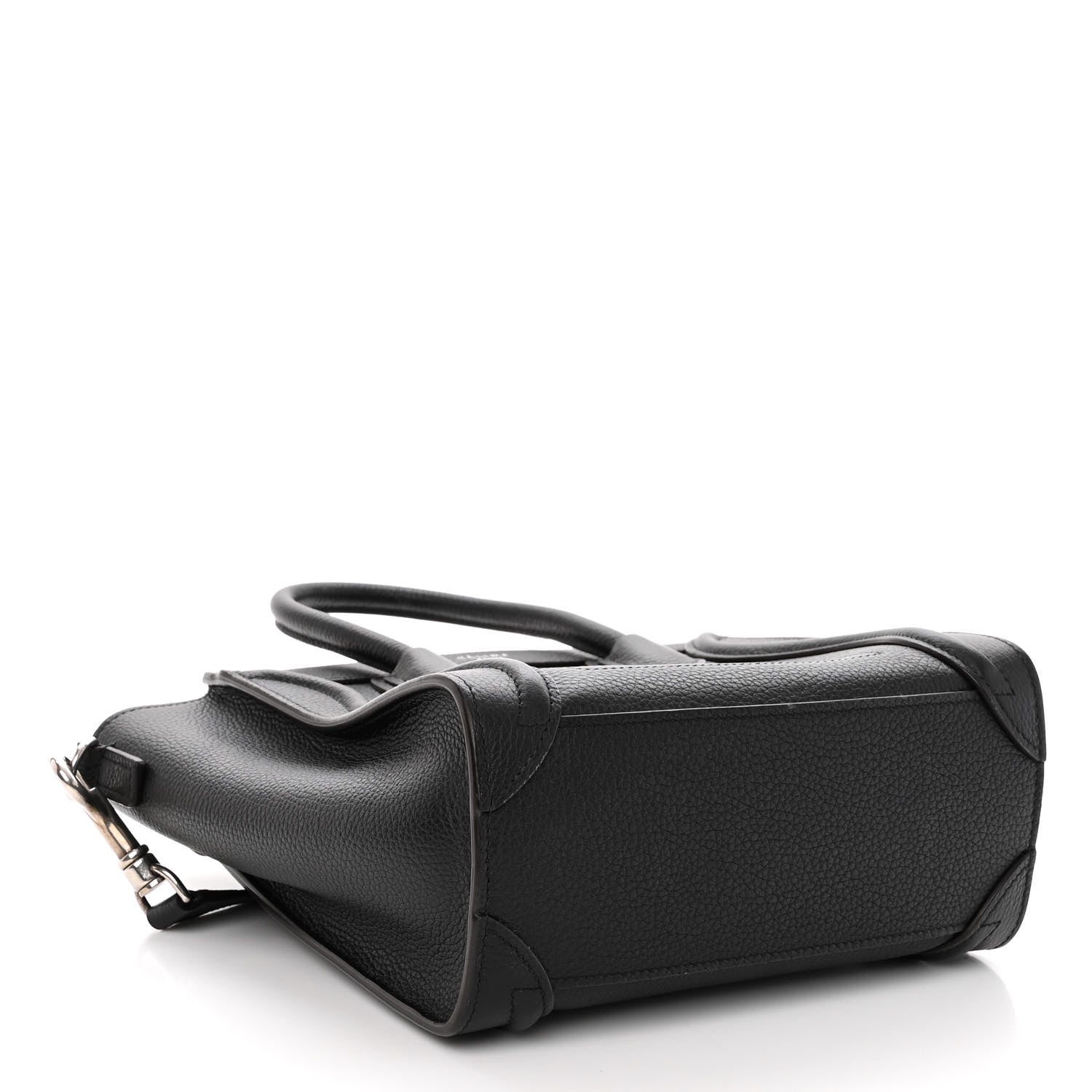 Celine Drummed Calfskin Nano Luggage Black 4 of 9