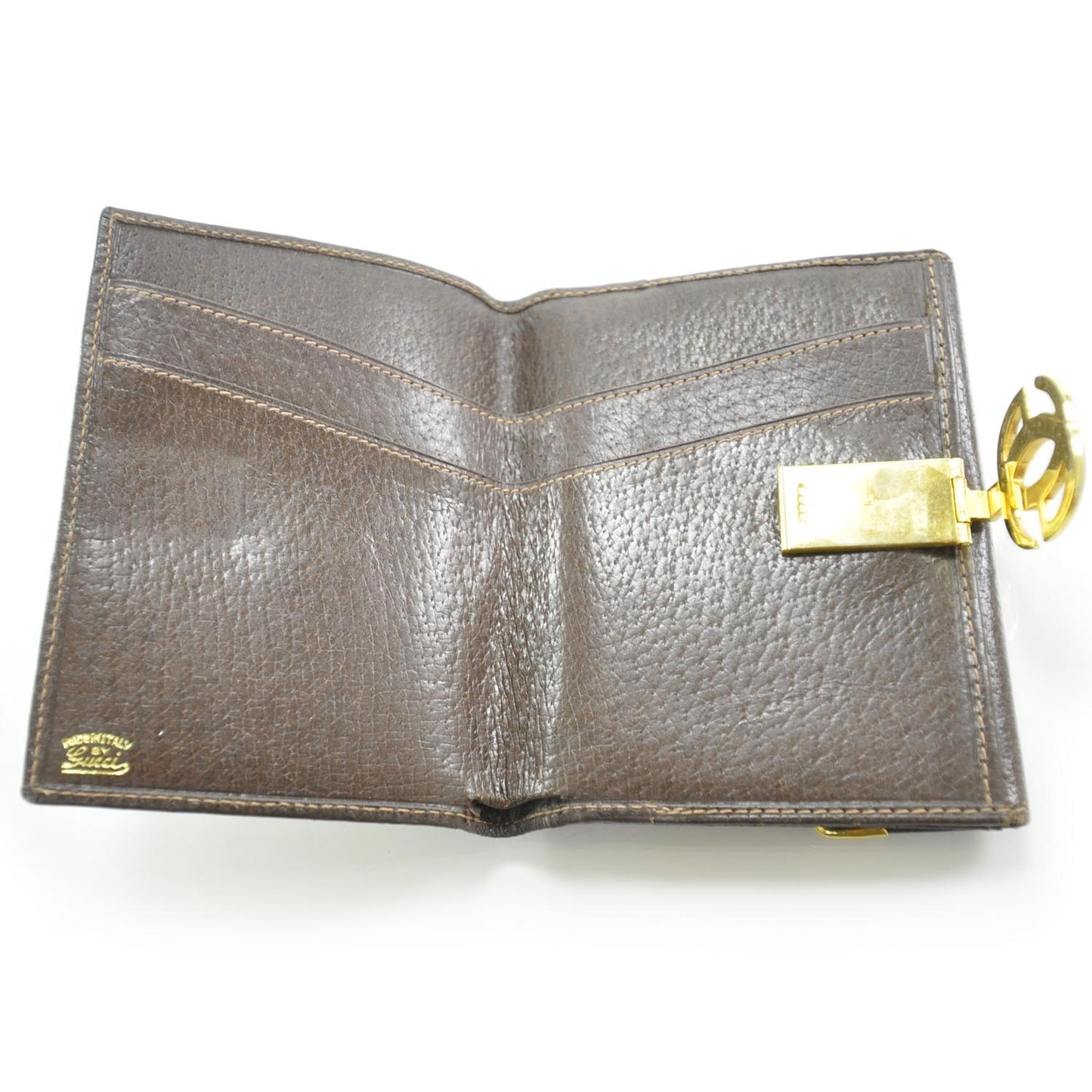Monogram Web French Wallet Brown