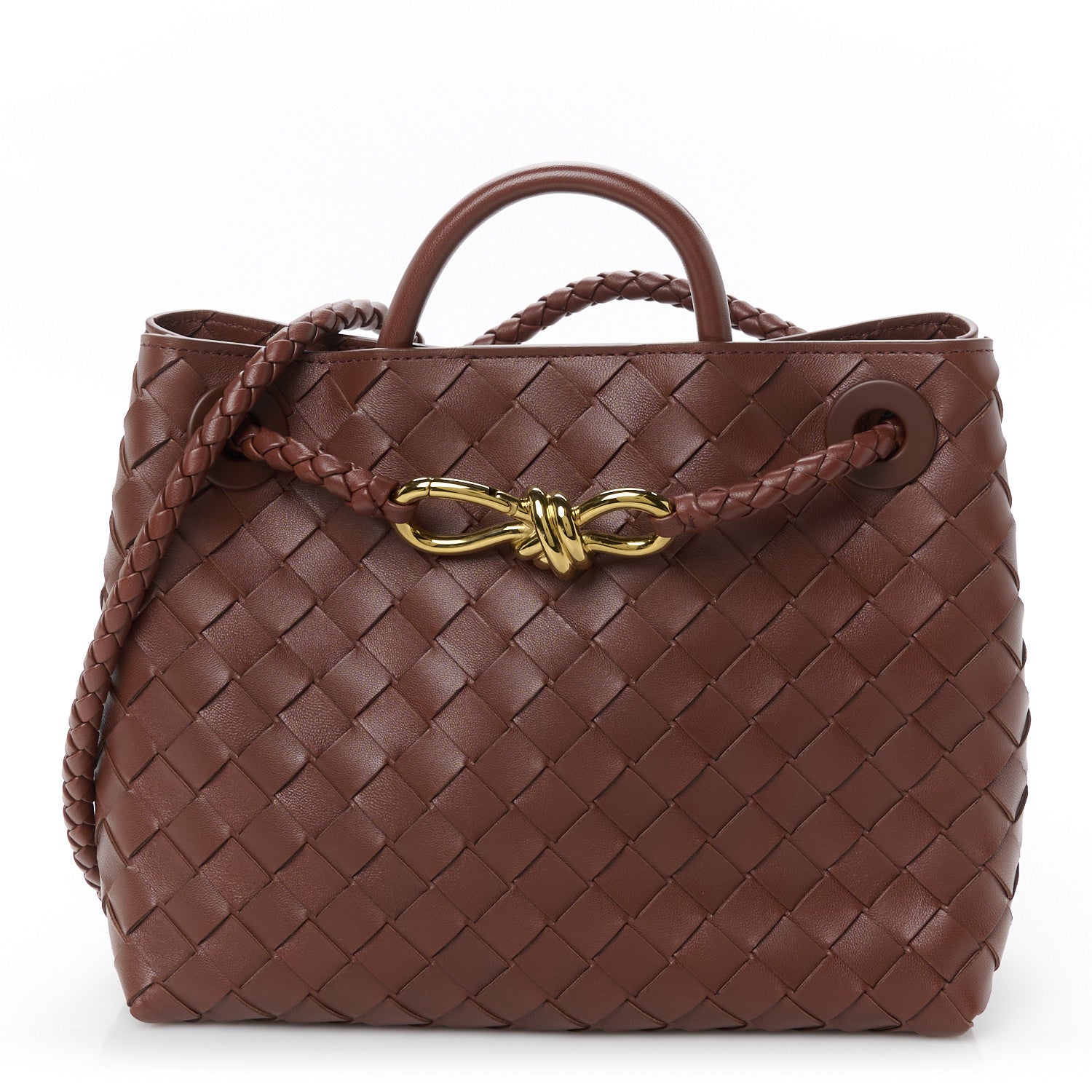 Bottega Veneta Nappa Intrecciato Small Andiamo Shoulder Bag Sapele 1 of 10
