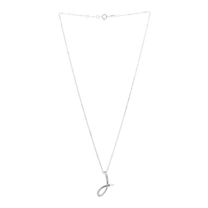 Tiffany Sterling Silver Elsa Peretti Letter J Pendant Necklace 3 of 8