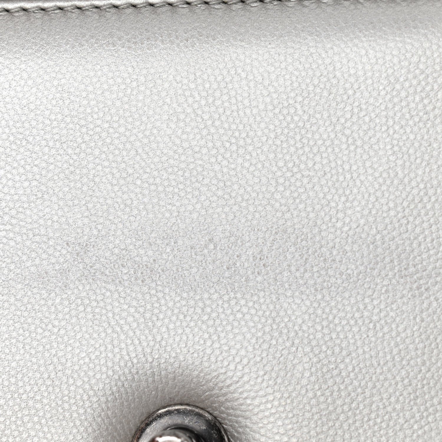 Chanel Metallic Caviar Chevron Quilted Small Boy Flap Silver 7 of 10