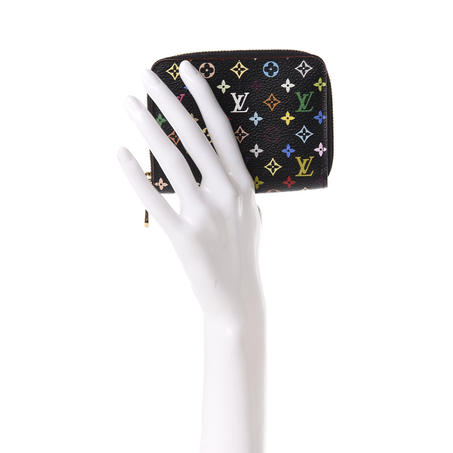 Louis Vuitton Monogram Multicolor Zippy Coin Purse Black Grenade 2 of 9