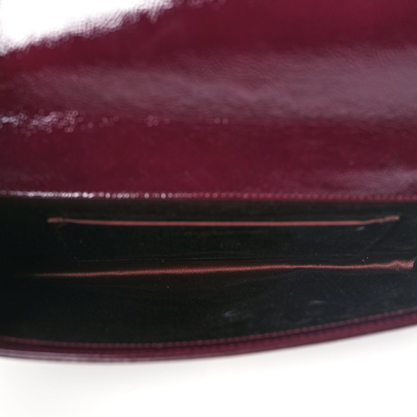 Textured Patent Monogram Large Belle De Jour Clutch Burgundy