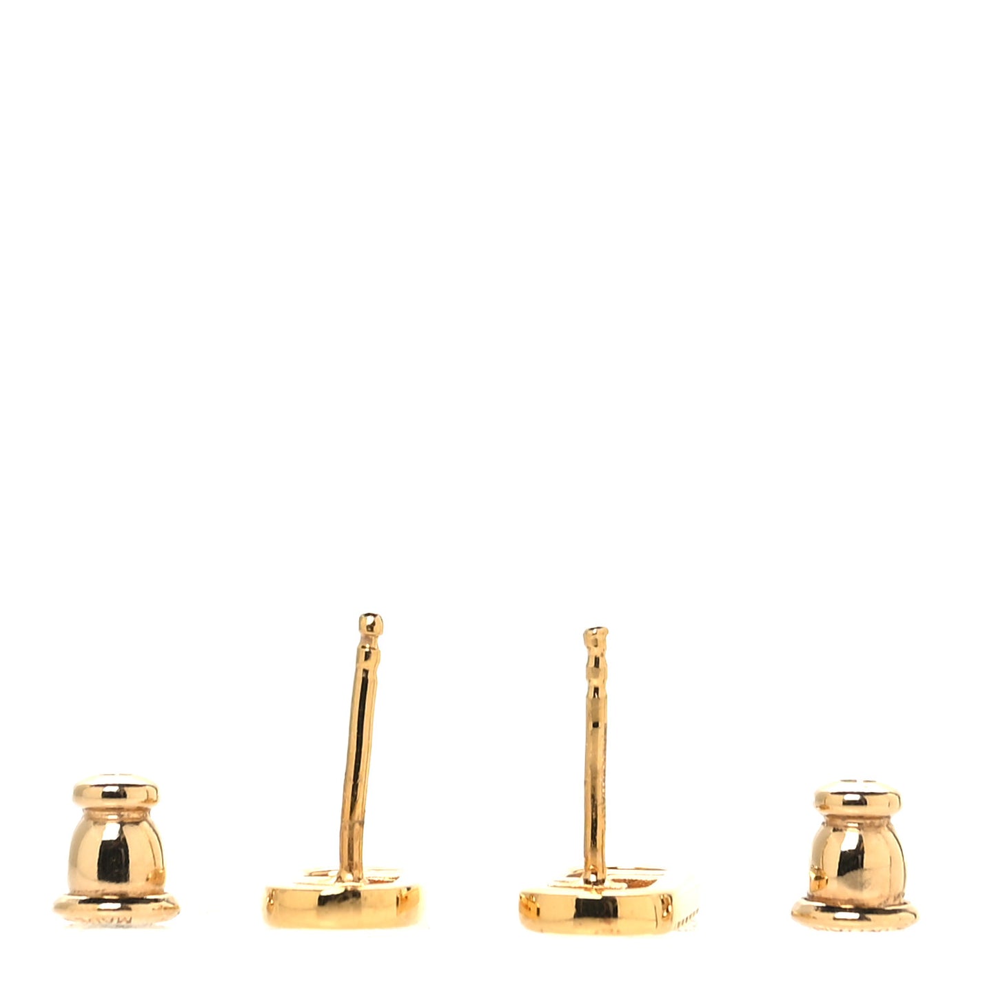 Metal Crystal FF O'Lock Earrings Gold