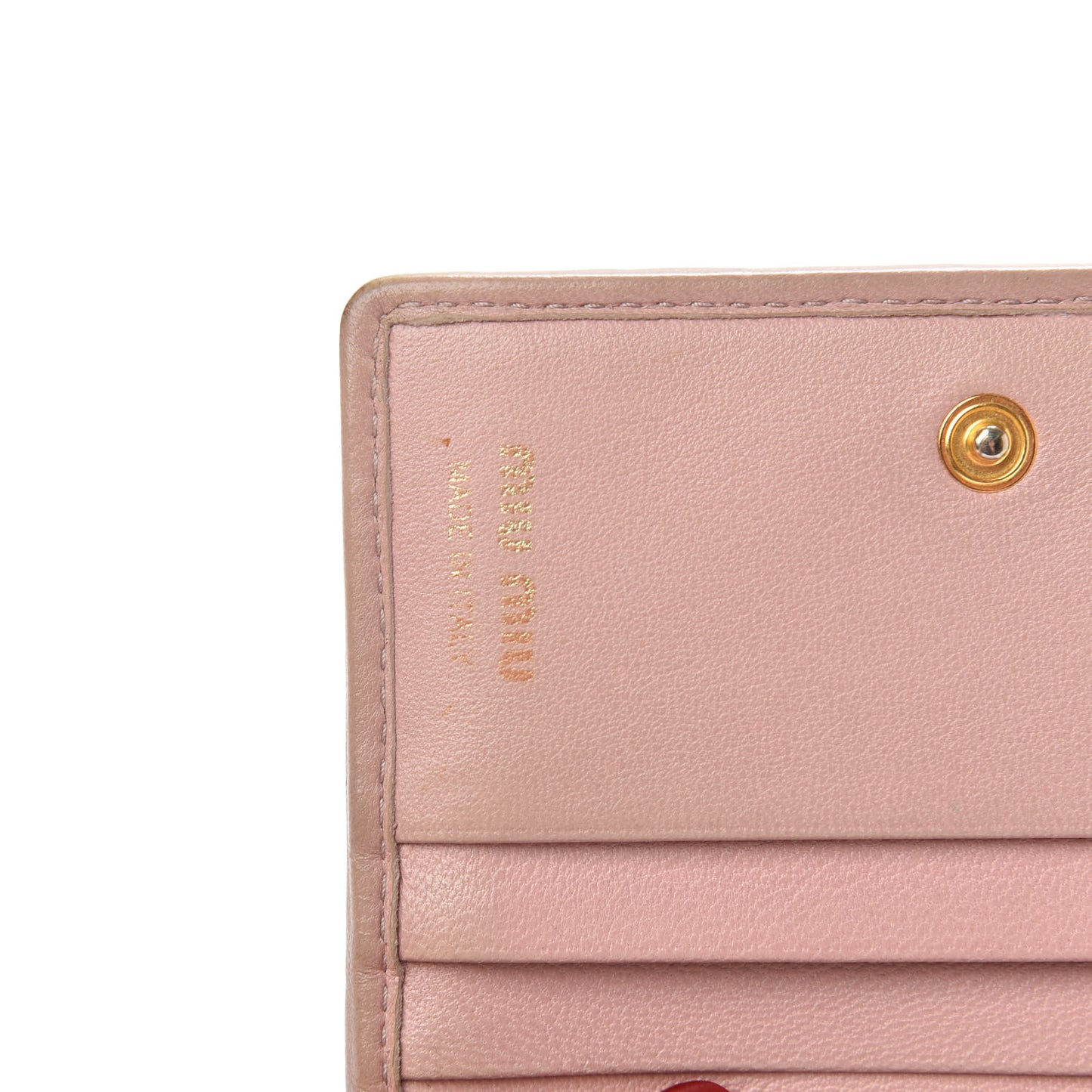 Nappa Matelasse Compact Wallet Orchidea