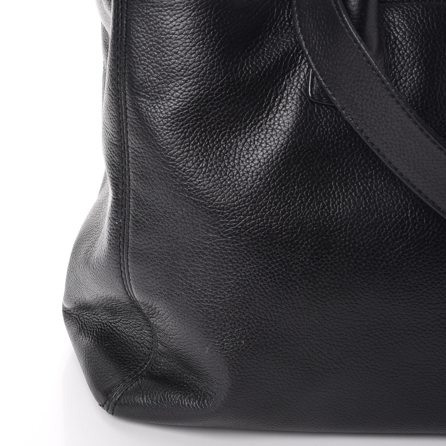 Chanel Calfskin Cerf Executive Shopper Tote Black 11 of 14