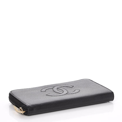 Chanel Caviar Timeless CC Zip Around Wallet Black 4 of 8
