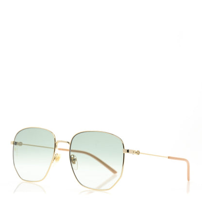 Gucci Oversized Sunglasses GG0396S Gold 1 of 7