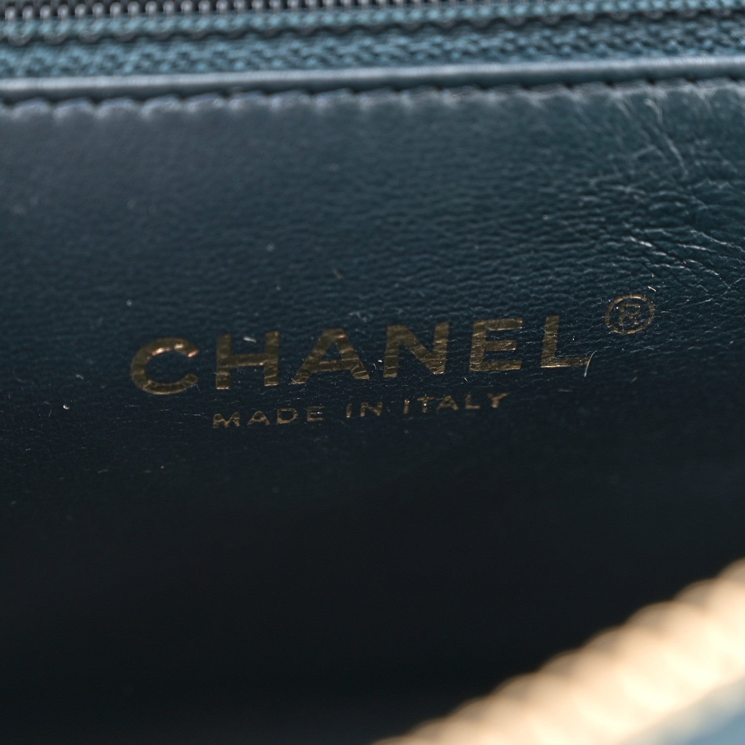 Chanel Calfskin Chevron Quilted Medal Flap Navy 6 of 7