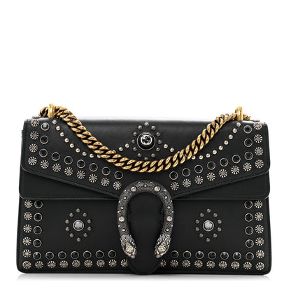 Gucci Calfskin Studded Small Dionysus Shoulder Bag Black 1 of 7