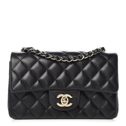 Chanel Lambskin Quilted Mini Rectangular Flap Black 1 of 10