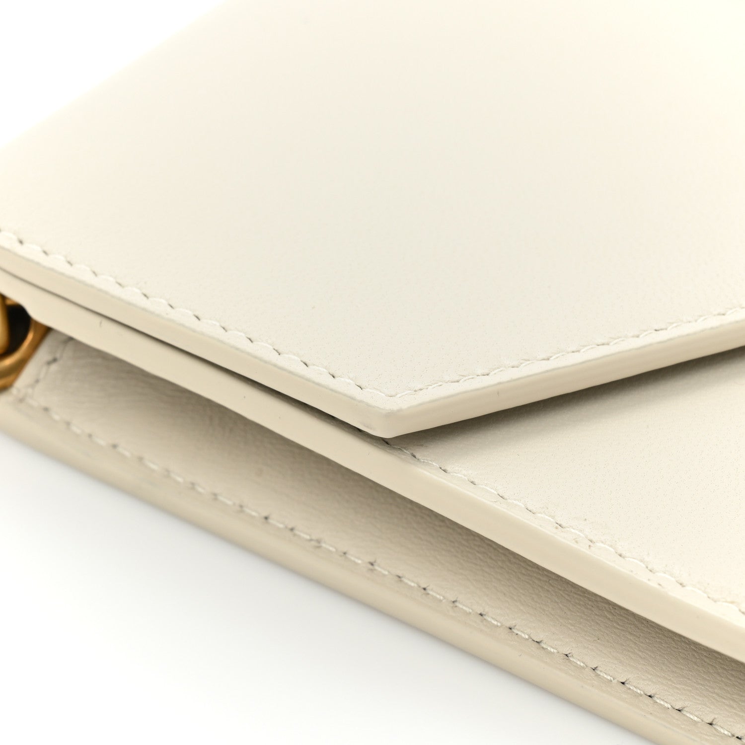 Saint Laurent Nappa Monogram Cassandre Flap Pouch Crema Soft 13 of 15