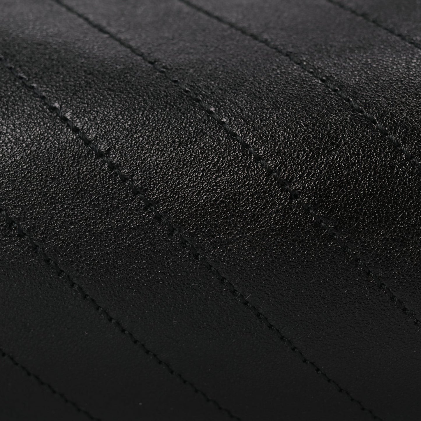 Sakai Be Green Calfskin Diagonal Stitched Mini Blondie Barrel Shoulder Bag Black