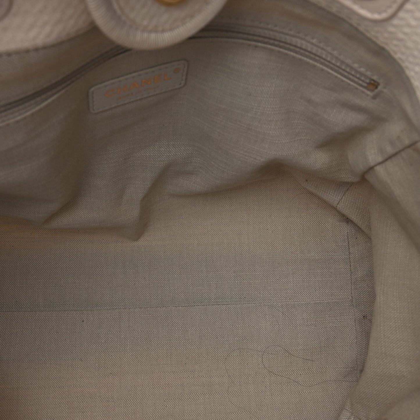 Mixed Fibers Small Deauville Tote  White