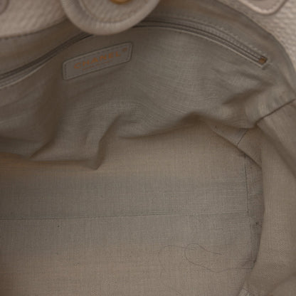 Chanel Mixed Fibers Small Deauville Tote  White 5 of 8