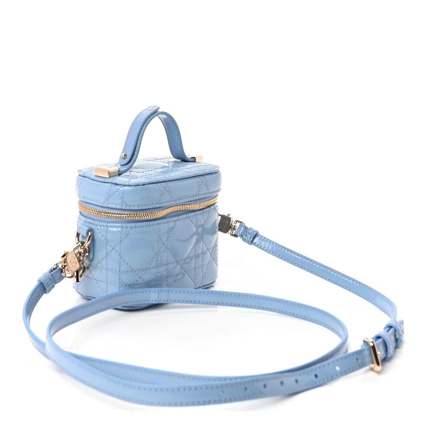 Patent Cannage Micro Vanity Case  Cornflower