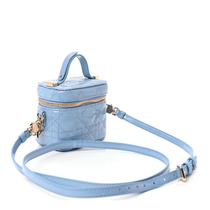 Christian Dior Patent Cannage Micro Vanity Case  Cornflower 2 of 8
