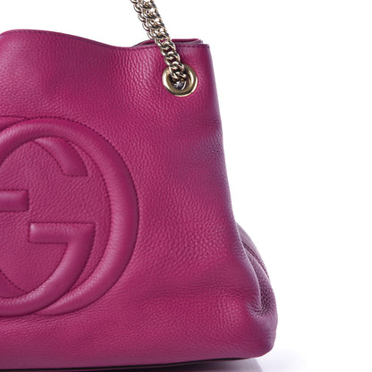 Gucci Cellarius Calfskin Medium Soho Chain Shoulder Bag Bright Bouganville 10 of 11
