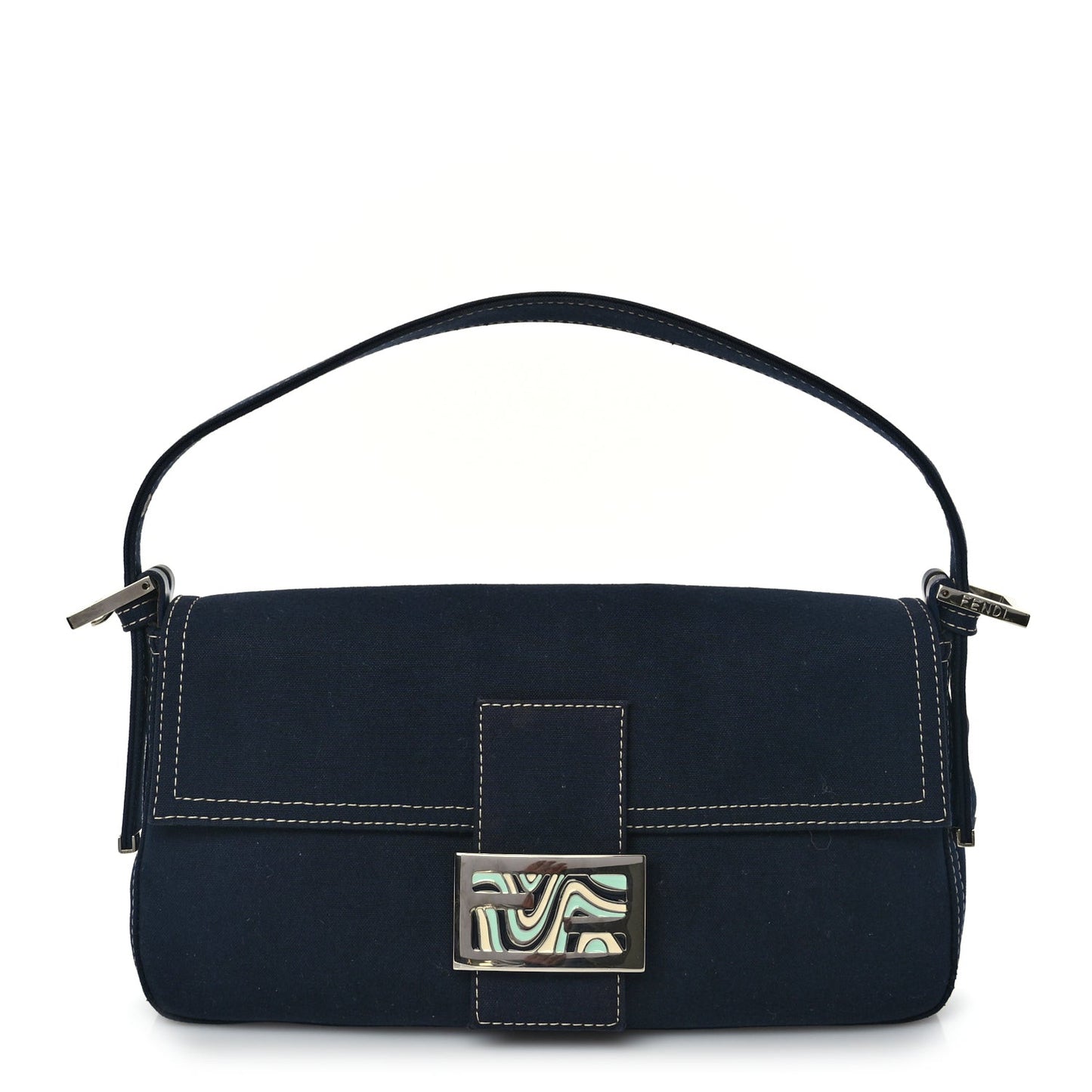 Canvas Enamel Baguette Blue