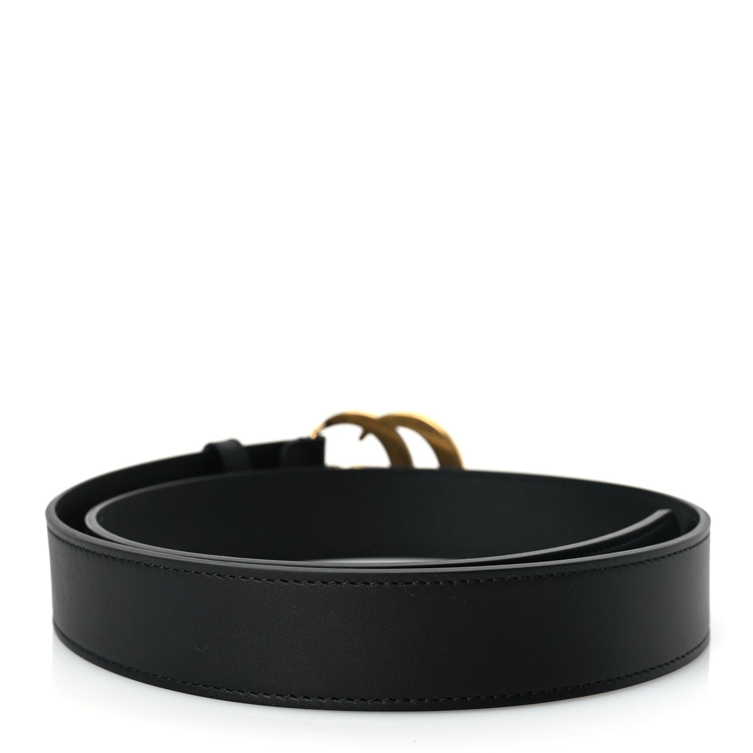 Gucci Calfskin Double G 30mm Belt 80 32 Black 2 of 5