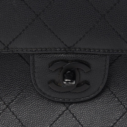 Chanel Caviar Diamond Stitched Flap Bag Black 10 of 13