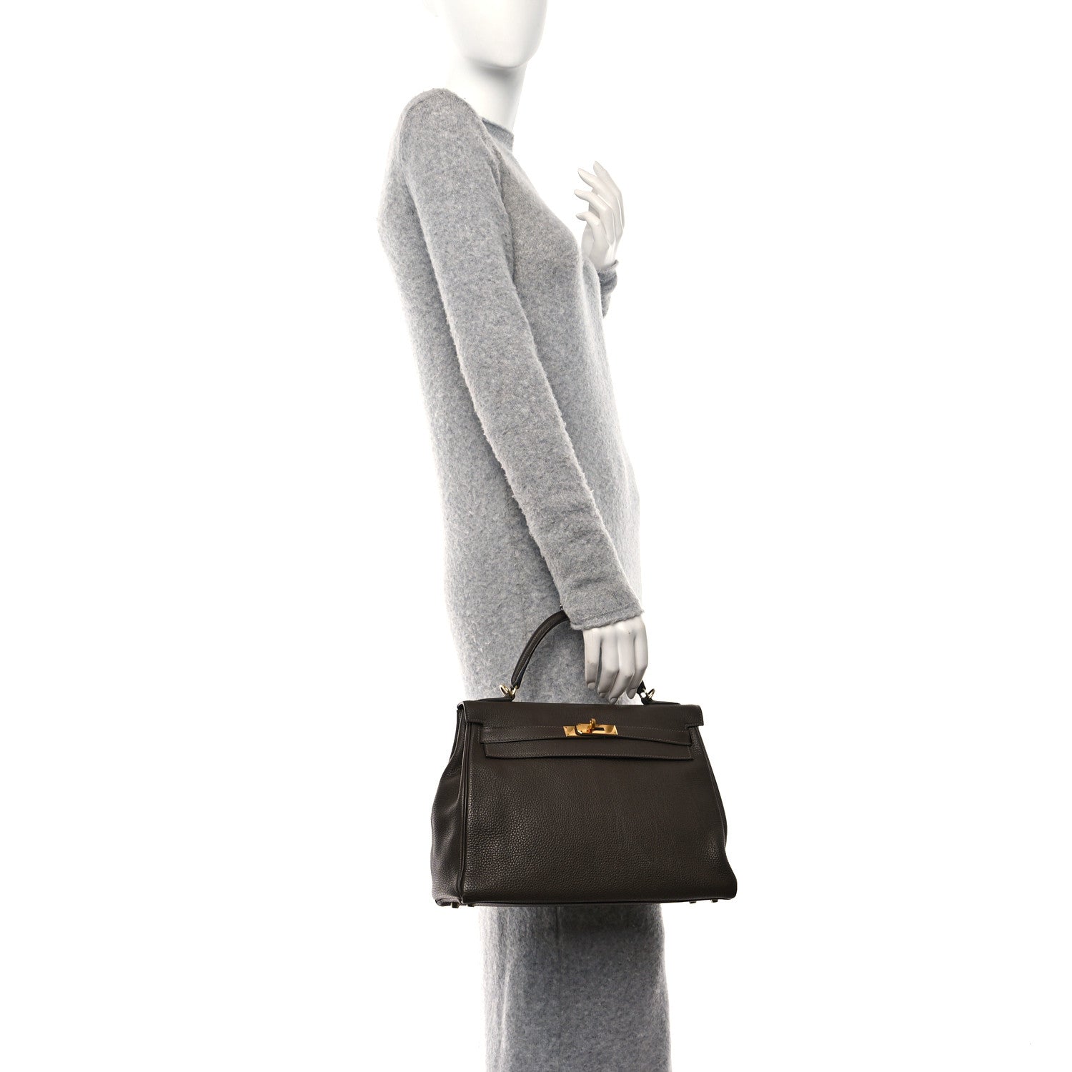 Hermes Togo Kelly Retourne 32 Chocolate 2 of 17