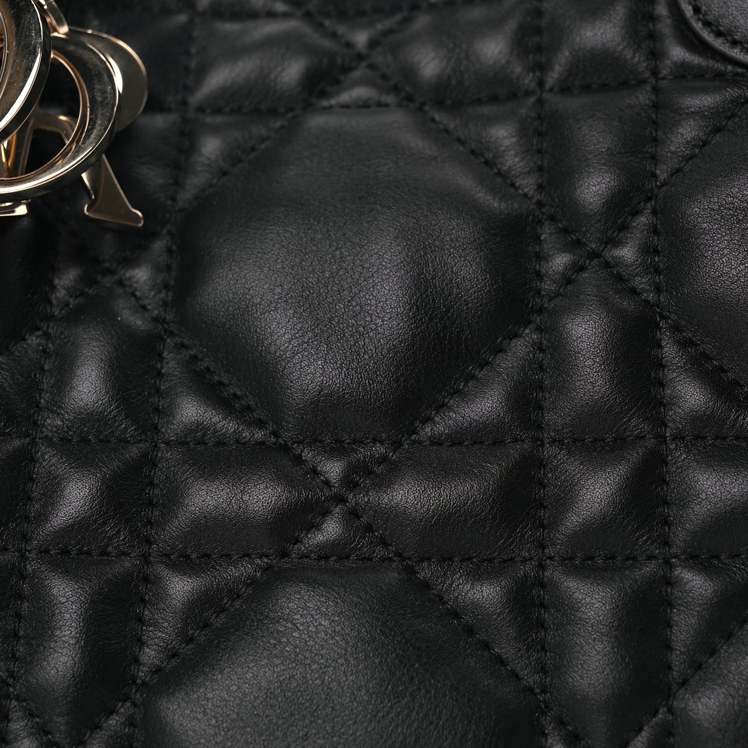 Christian Dior Calfskin Macrocannage Medium Toujours Black 7 of 9