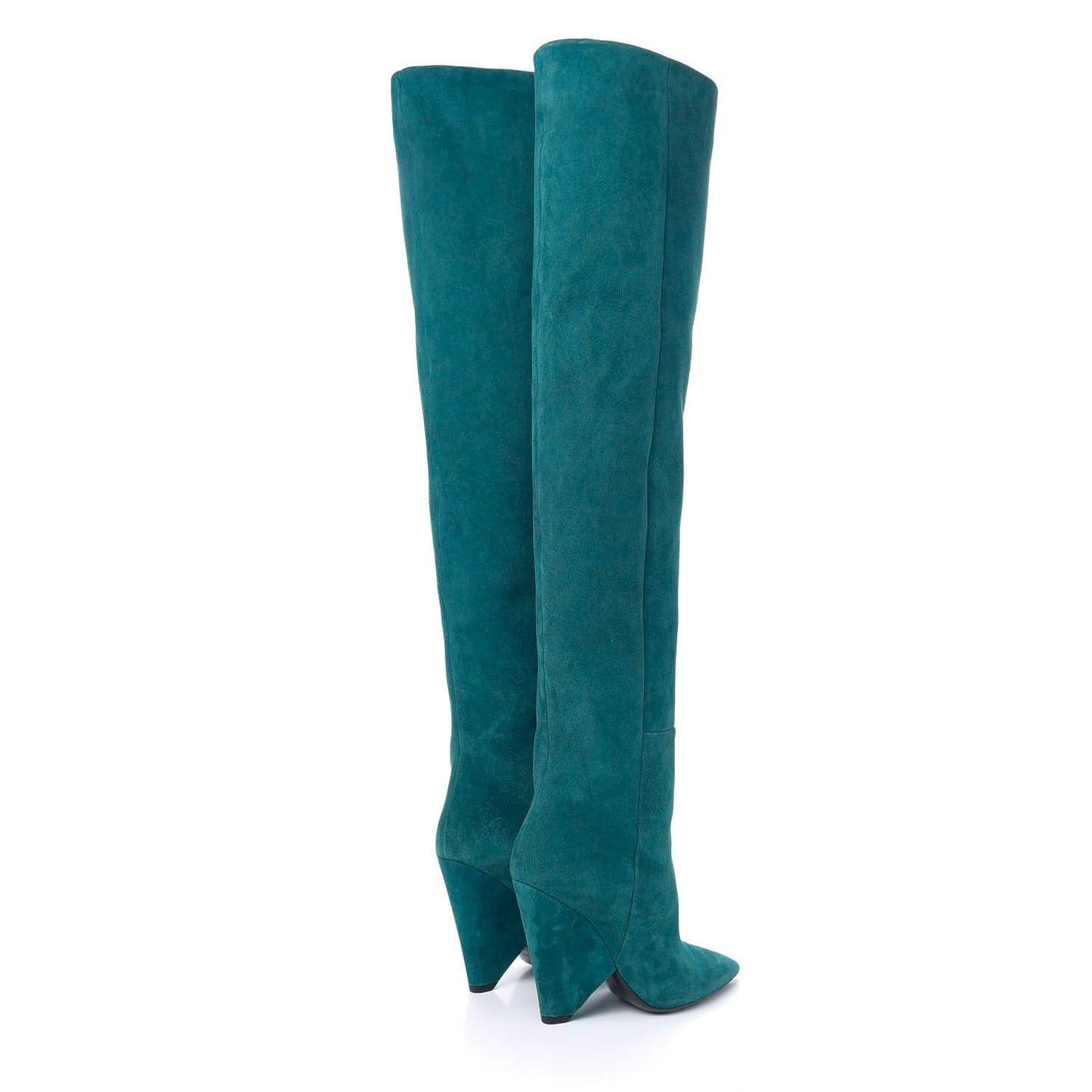 Suede Niki 105 Thigh High Boots 35.5 Petrol Blue
