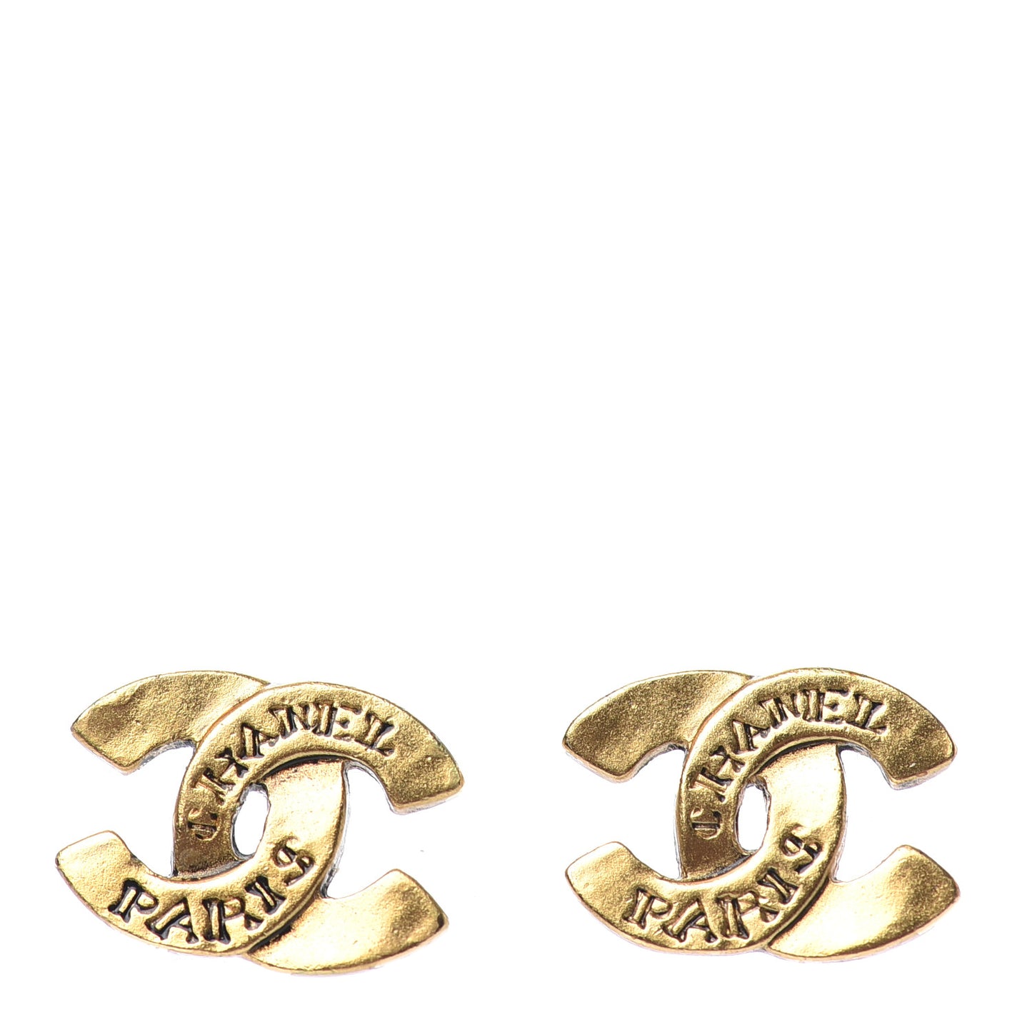 Metal CC Earrings Gold