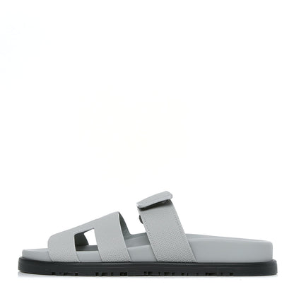 Hermes Epsom Womens Chypre Sandals 36 Bleu Glacier 1 of 4
